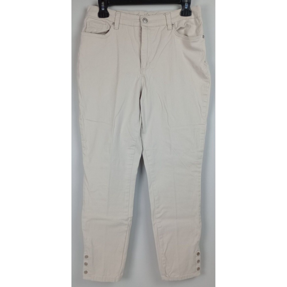Gloria Vanderbilt Amanda Missy Size 6 Beige Slimming Effect Stretch Denim‎ Jeans